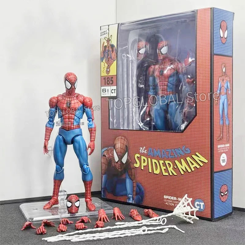 Ct Toys Mafex 001Spiderman Peter Parker Andrew Garfield The Amazing Spider-Man Shf Anime Action Figure Figurine Toys Customized