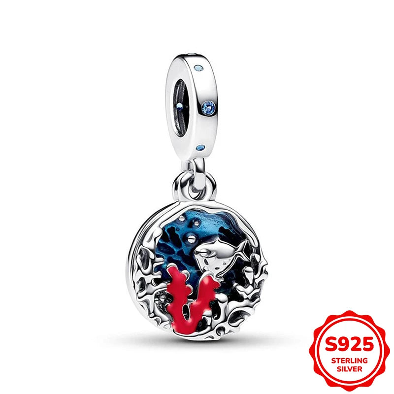 Hot Sale Charms Silver 925 Disney Pendant Beads Fits 3mm Bracelet Bangle Necklace For Women Luxury DIY Jewelry Making Fine Gifts