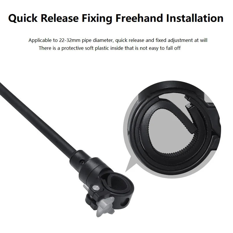 1PC Bicycle Rearview Handlebar Mirrors 360 for Mountain Road Bike Motorcycle Bendable Hose Adjustable Rearview Mirror