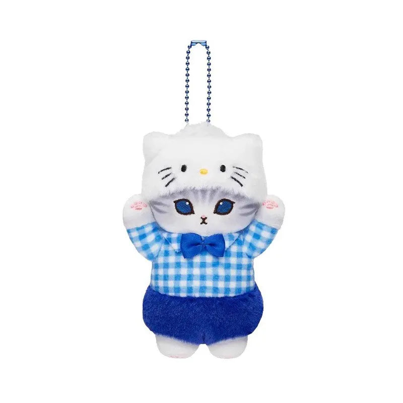 Anime Shark Cat Co Branded Cross-dress Kuromi Hello Kitty Cinnamoroll Plush Toys Collect Decoration Pendant Gift