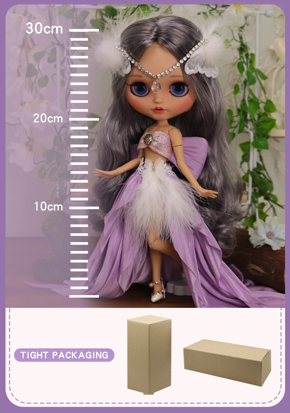 ICY DBS Blyth Doll Pouting Mouth Tan Skin Matte Face Joint Body 1/6 BJD OOAK Ob24 Anime Girl