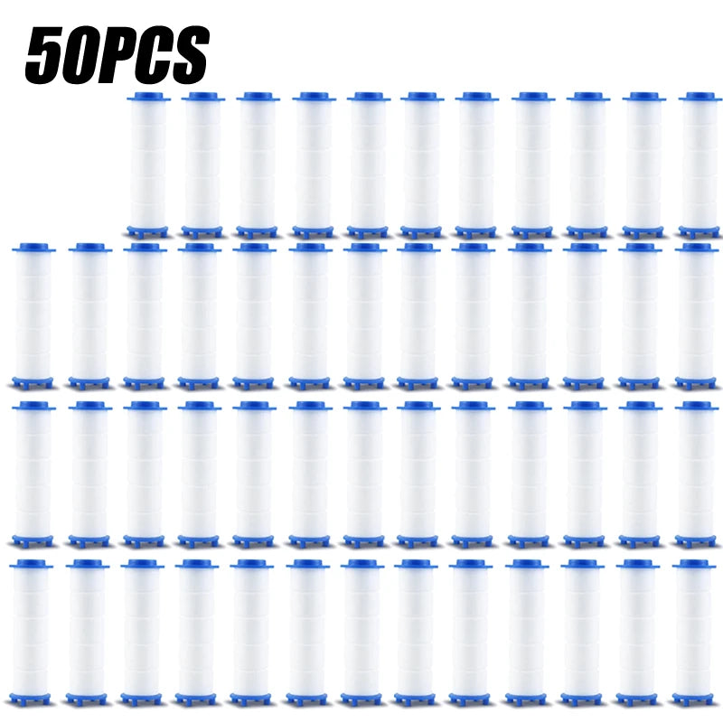 50PCS Shower Head Filter Replacement Showerhead Remove Chlorine/Fluoride/Hard Water/Calcario Hygienic Bathroom Accessories