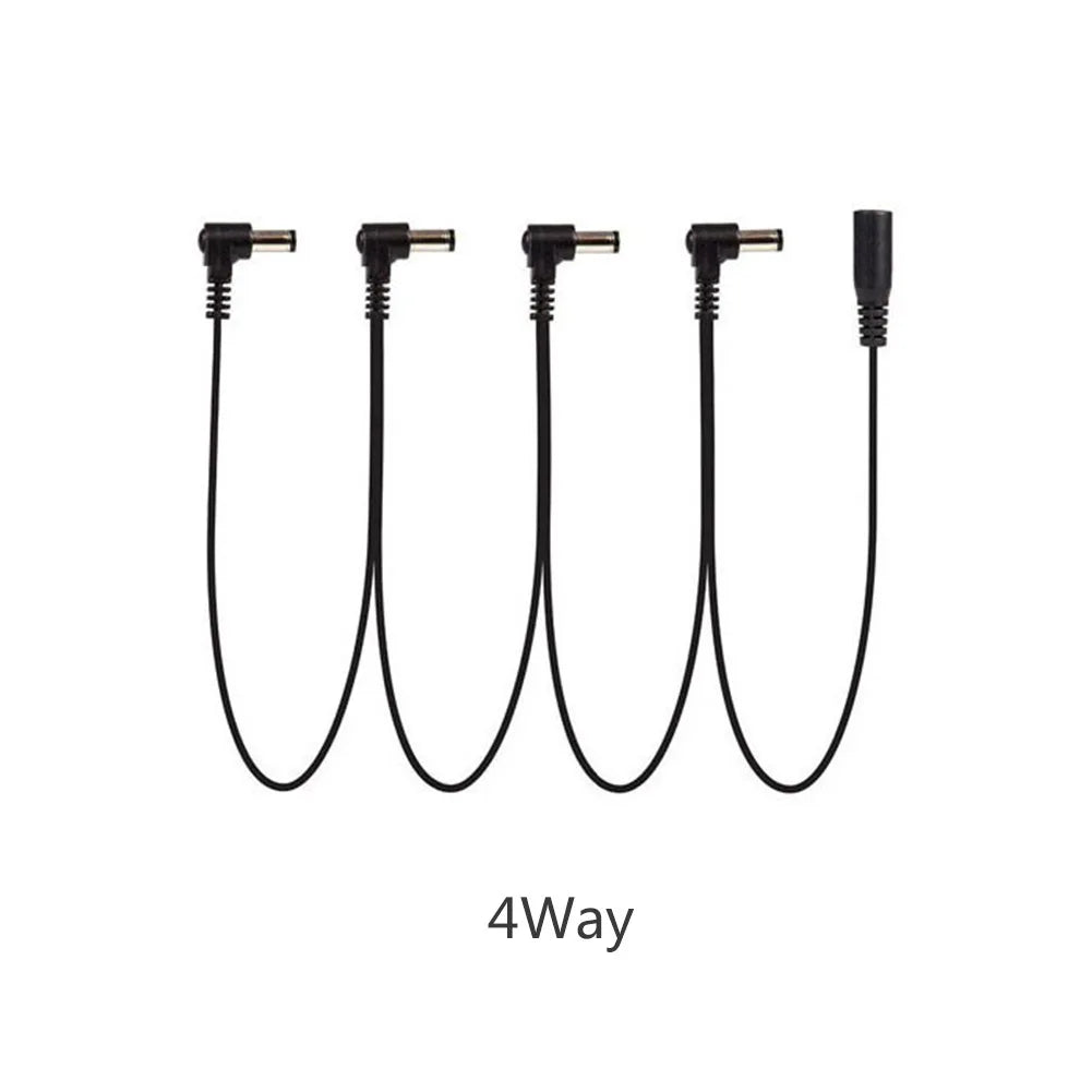 Daisy Chain Cable 1 to 2 3 5 6 8 10 Ways Guitar Effect Pedal Accessory 9V DC Adapter Plug Power Cord