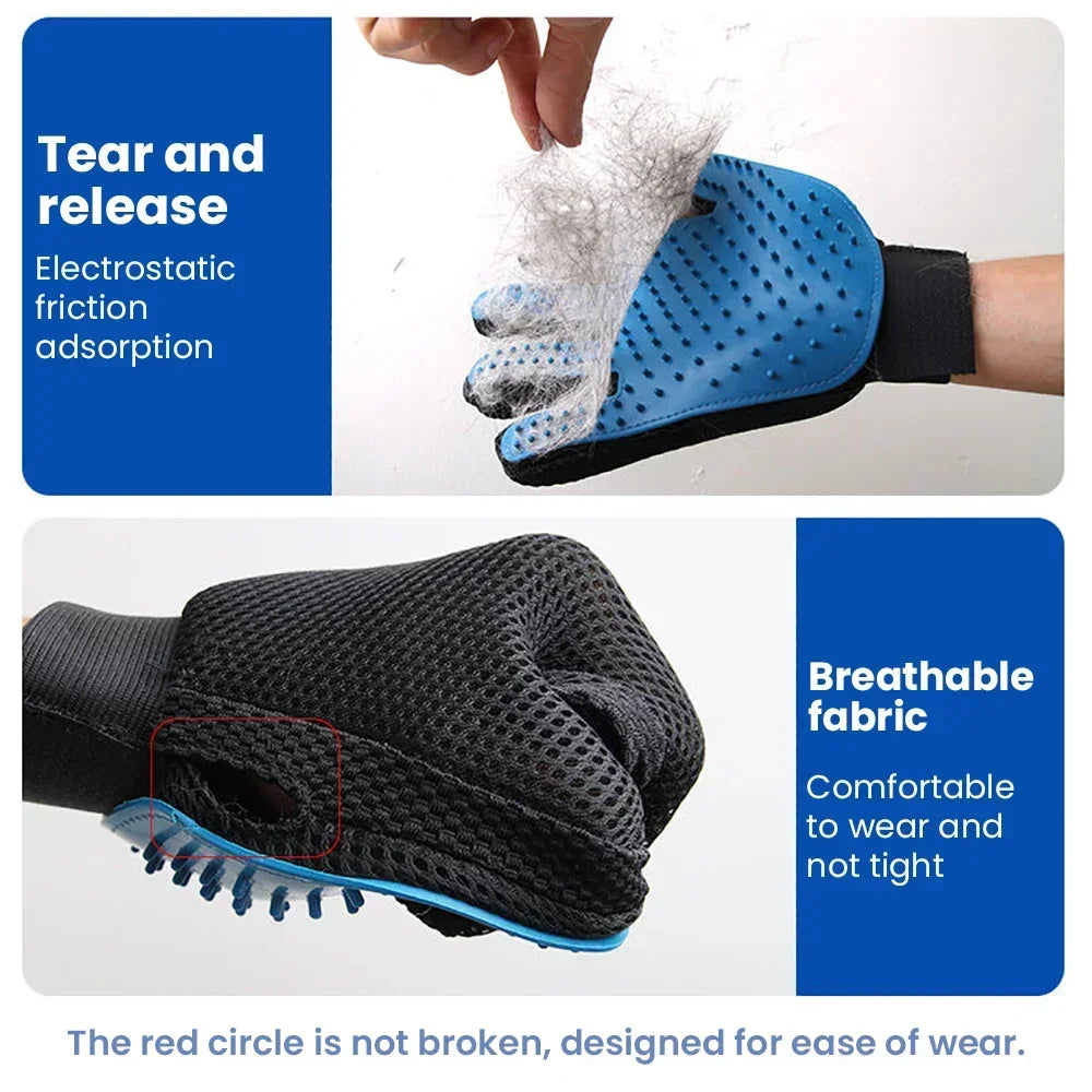 Cat Grooming Glove Pet Cat Comb Bathing Brush for Cats Hair Removal Massage Brush Soft Bristles Pet Grooming Cleaning Supplies