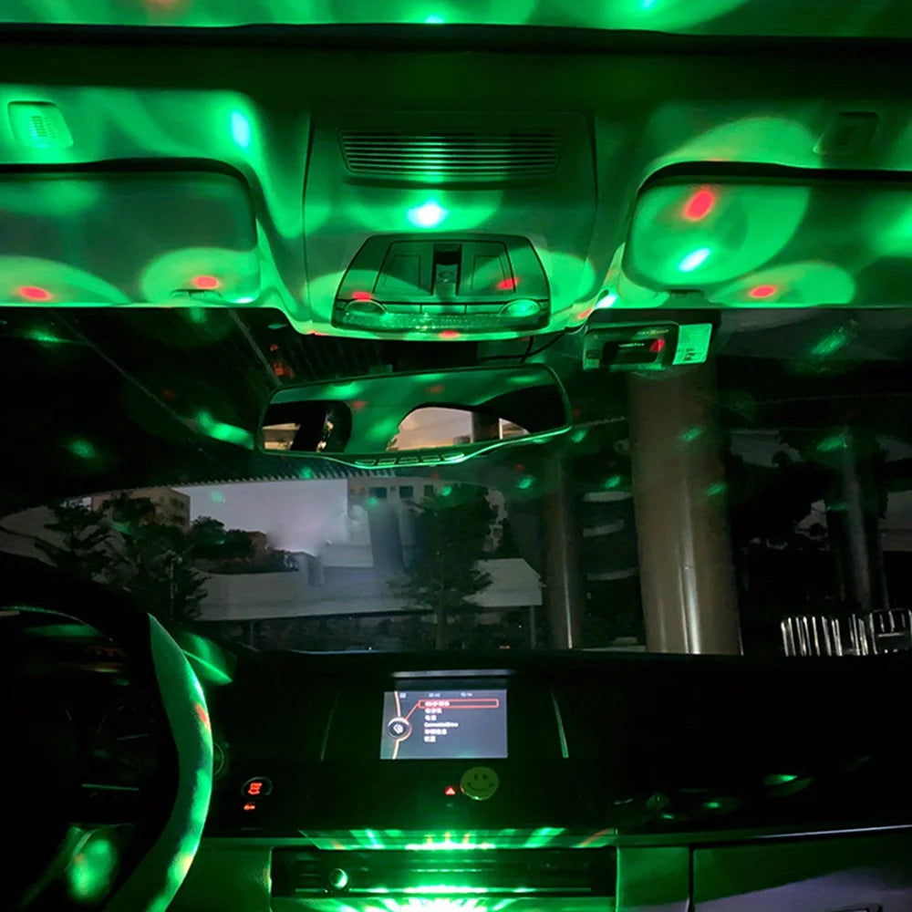 vehicle LED Starry Sky Night Light, USB Powered Galaxy Star Projector, Lamp for Car Roof, Room, Ceiling Decor, Plug and Play