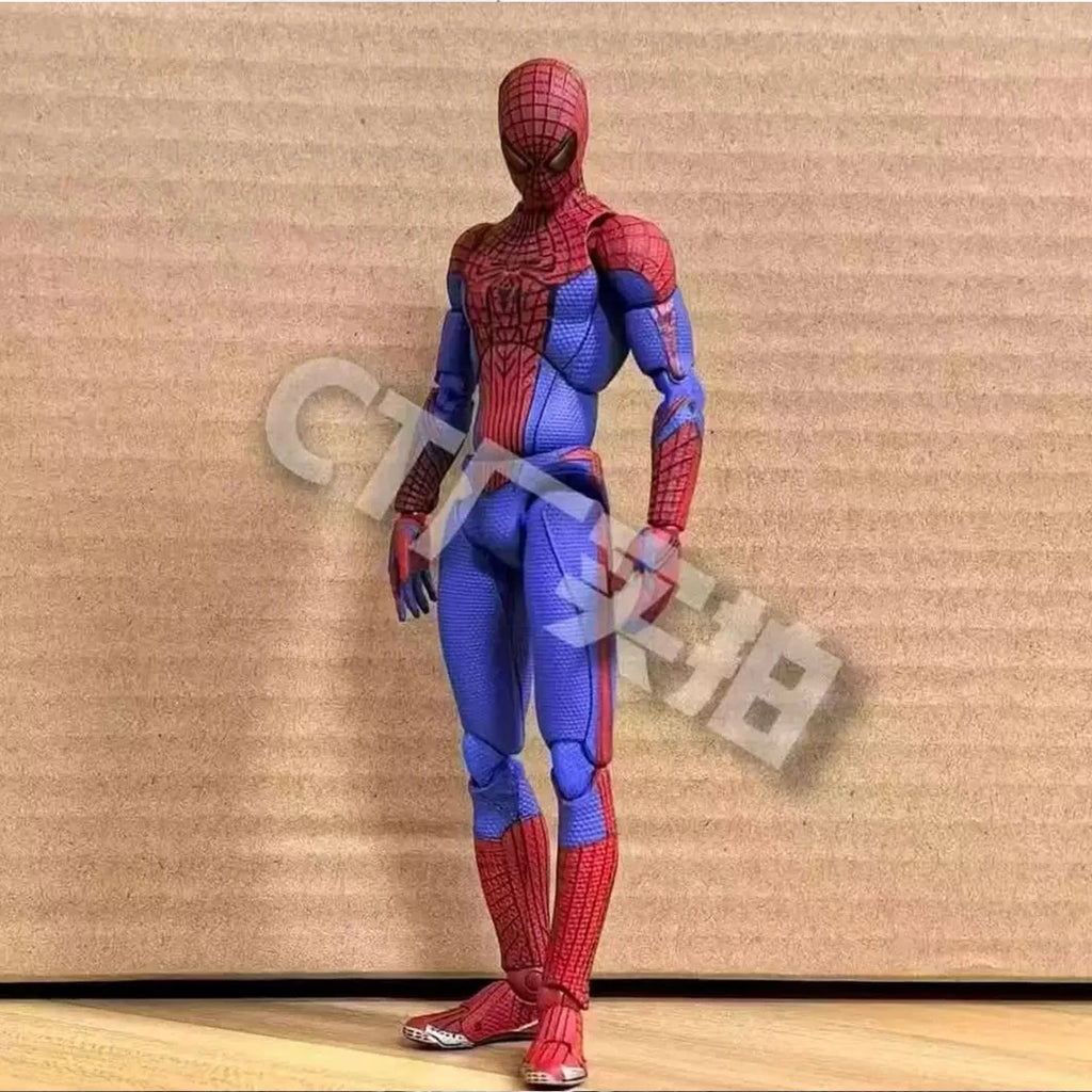 Ct Toys Mafex 001Spiderman Peter Parker Andrew Garfield The Amazing Spider-Man Shf Anime Action Figure Figurine Toys Customized