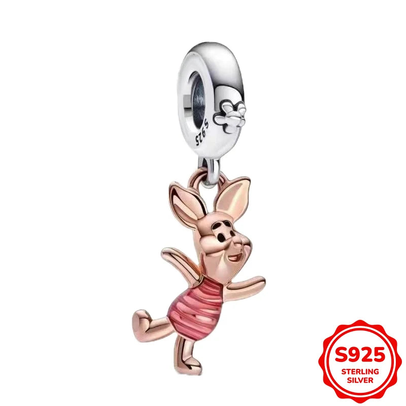Hot Sale Charms Silver 925 Disney Pendant Beads Fits 3mm Bracelet Bangle Necklace For Women Luxury DIY Jewelry Making Fine Gifts