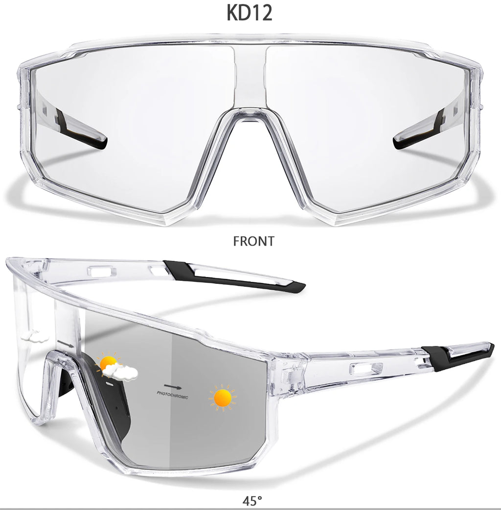 New Style Brand Photochromic Eyewear Men Women Bicycle MTB Bike Running Fishing Cycling Glasses Comfortable Windproof Goggles