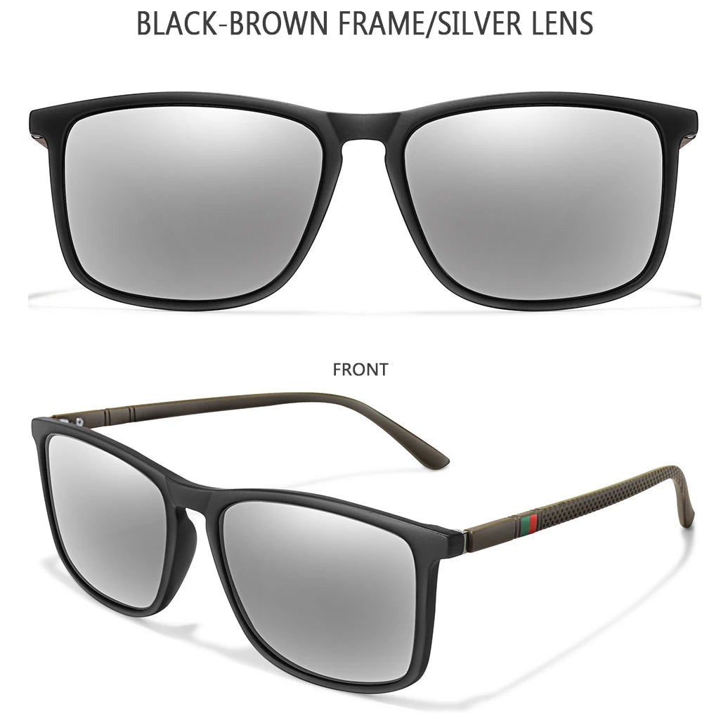 Men Women Fashion Cycling Sun Glasses  Travel Driving Fishing Male Eyewear UV400 Luxury Square Vintage Polarized Sunglasses