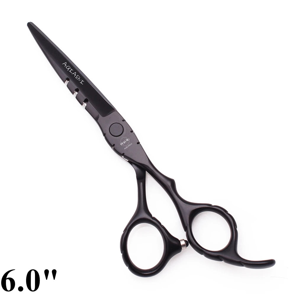 Professional Hairdressing Scissors 5.5" 6" AQIABI Japan Stainless Thinning Scissors Barber Shop Hair Cutting Scissors Red A1010