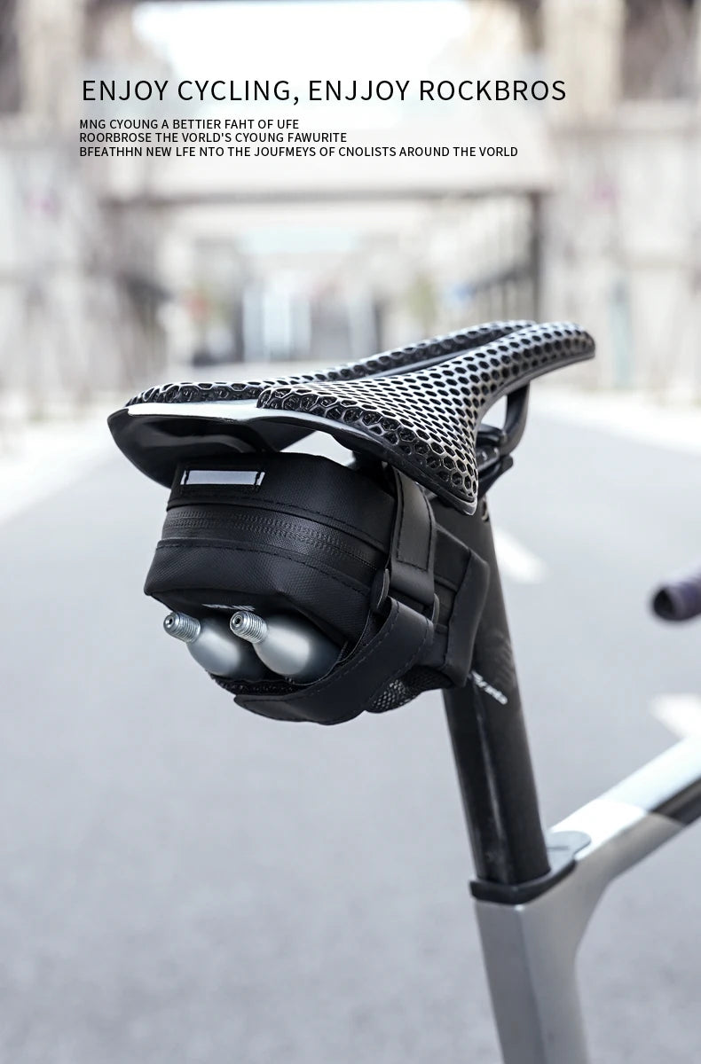 ESLNF Bike Saddle Bag Waterproof Mountain Road Bicycle Tail Bag Bike Under Seat Pack Cycling Tools Bag