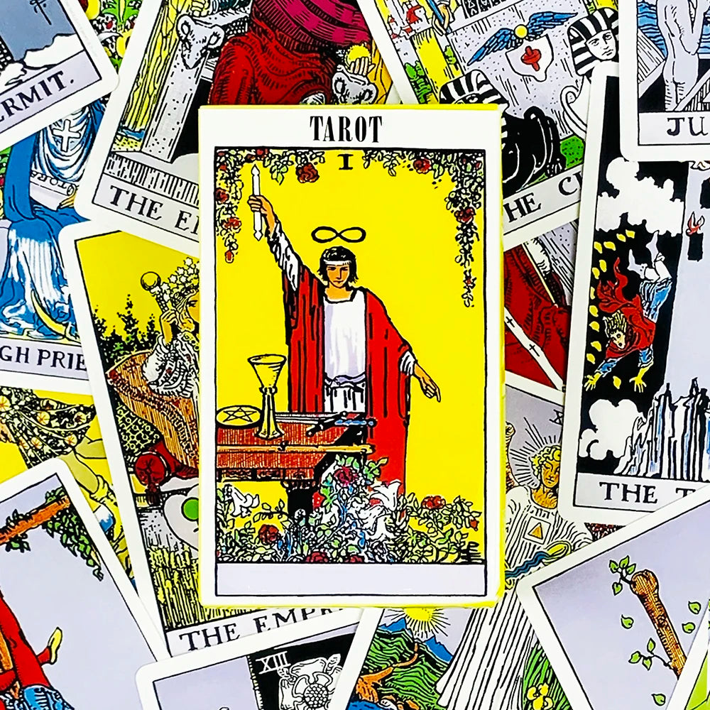 Hot-selling Tarot Cards A 78PCS Tarot Deck English Version Prediction Divination Board Game, Halloween and Christmas Gifts