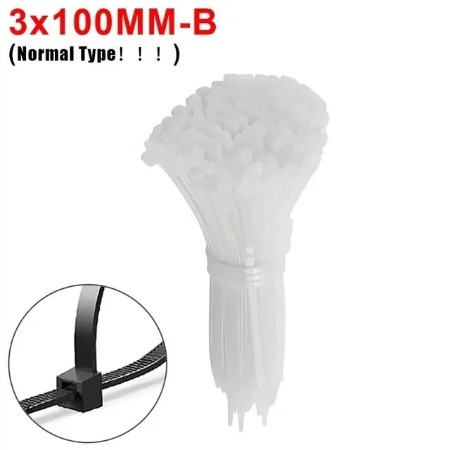 New Screw Hole Nylon Cable Ties Multipurpose Heavy Duty Adjustable Self-locking Cord Ties Organizer Straps DIY Fastening Loop