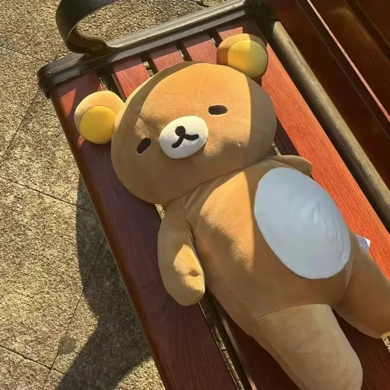 Rilakkuma Extra Soft Oversized Plush Toy Long Body Pillow Sofa Cushion Sleep Companion For Lazy Leisure Cute Stuffed Doll Gift