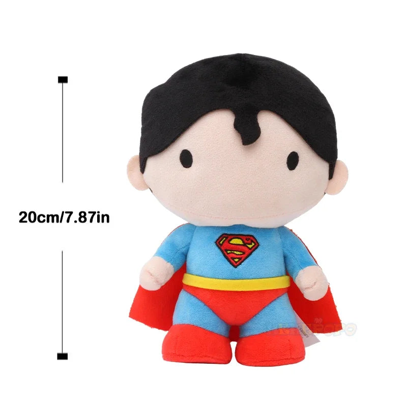 Classic Hero Plush Dolls 20cm Batman Superman DC Comics Justice League Soft Stuffed Toys for Kids Christmas Halloween Gifts