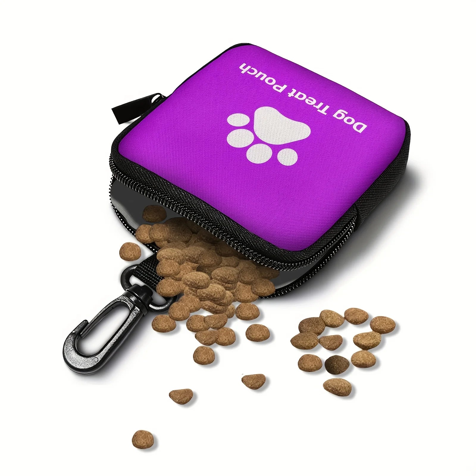 1pc Zippered Dog Training Treat Bag - Portable Pet Snack Pouch with Zipper, Spill-Proof Design - For Dog Owners, Trainers