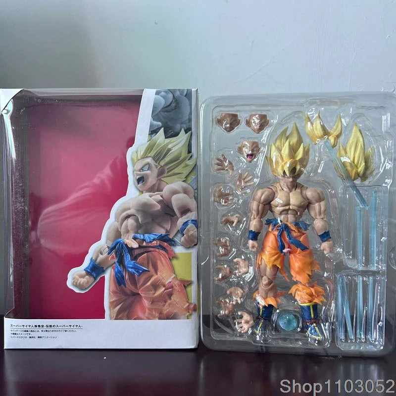 Dragon Ball Z Son Gokul Action Figure SHFiguarts Anime War Damage Super Saiyan Collection Model Birthday Gifts