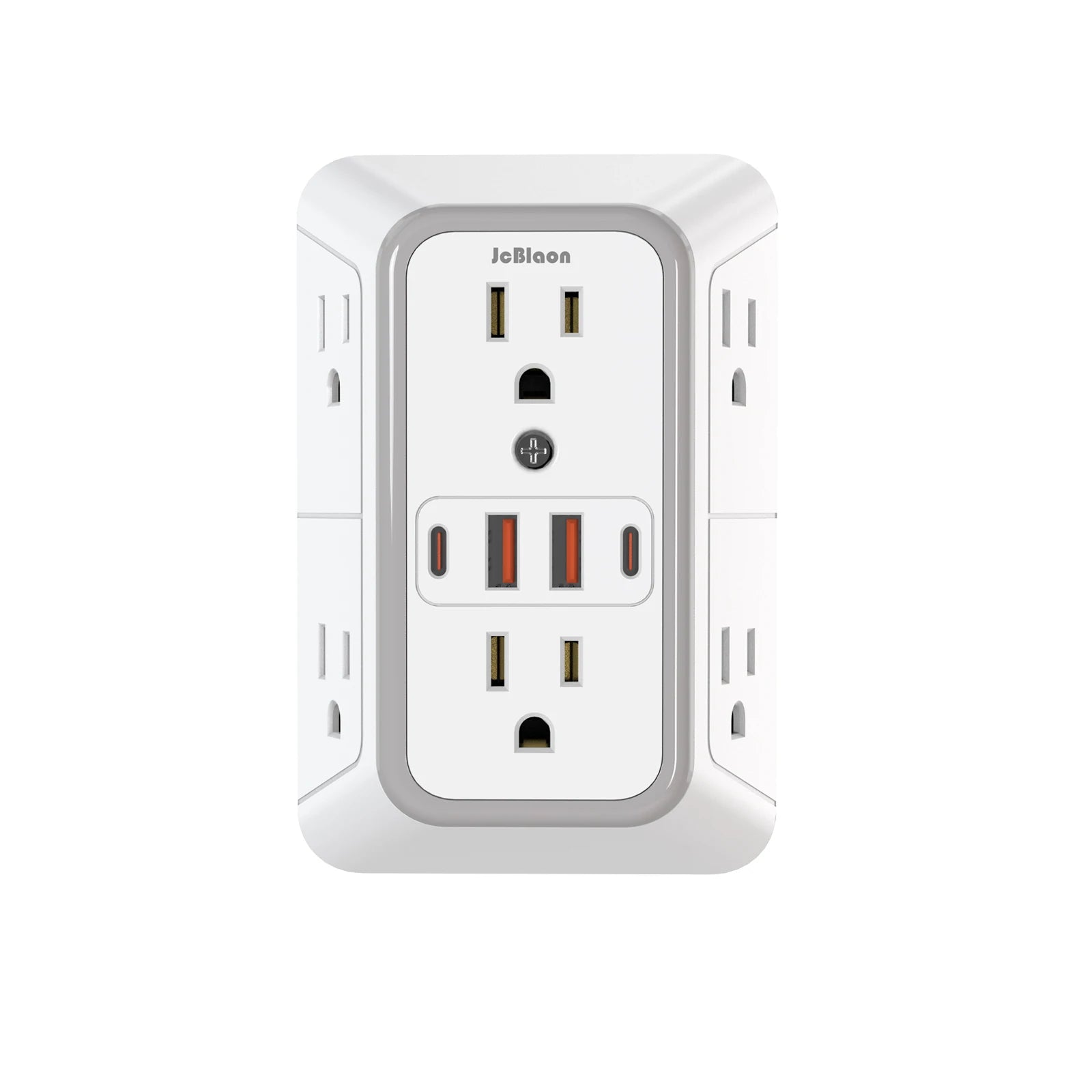 US Plug Power Strip with 6 AC Outlets 4 USB Port(2 Type C), Multi Socket Wall Socket Universal Network Filter Fast Charging