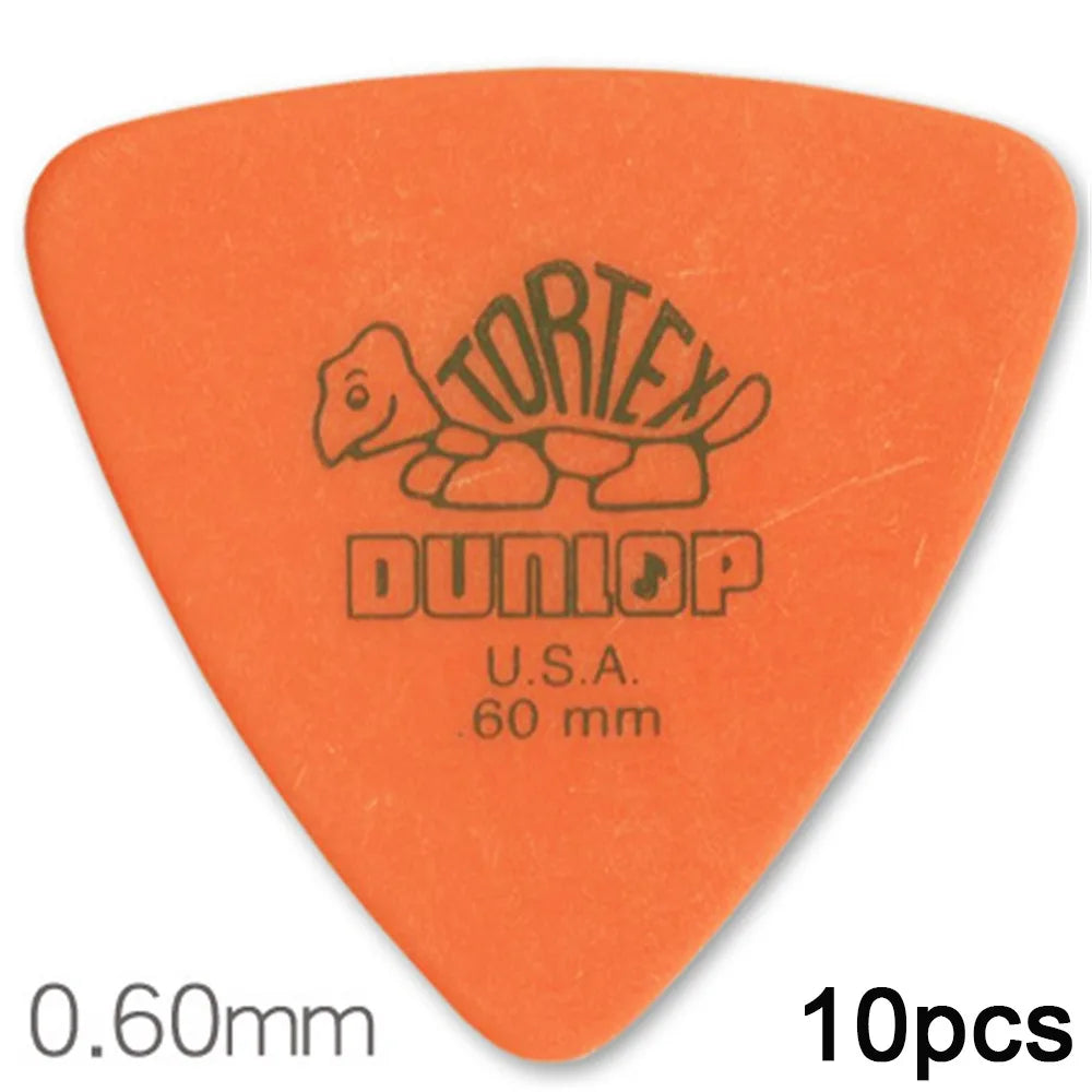 10pcs Delrin Dunlop Guitar Picks 0.5/0.6/0.73/0.88/1.0/1.14MM Anti-slip Style Electric Guitar Picks Triangle Picks