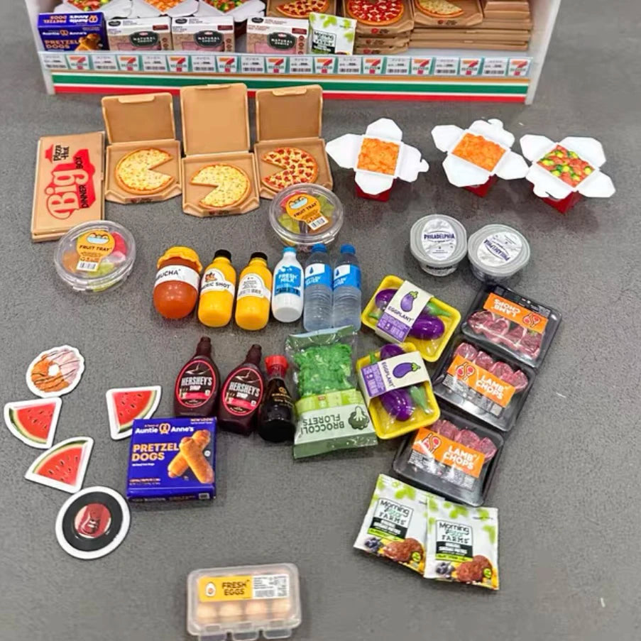 Mini Brands Fridge Mystery Ball Capsule Blind Box Set Play Kitchen Miniature Refrigerator Toys Cute Ornament Kids Birthday Gifts