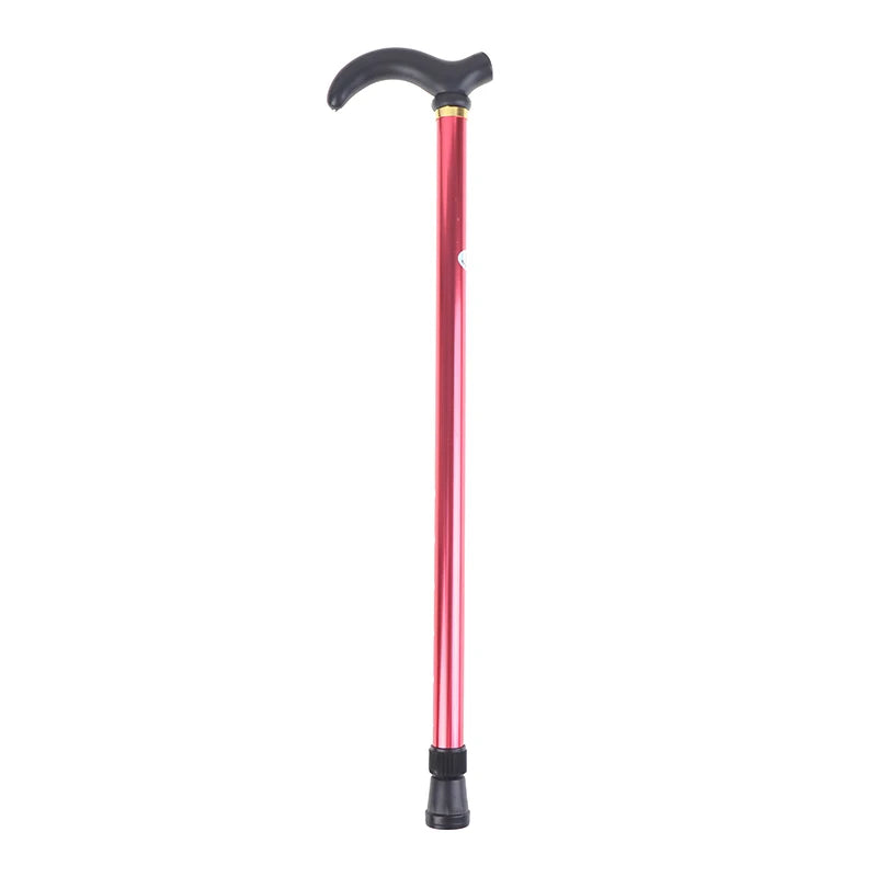 1PC 75-90cm Aluminum Alloy Adjustable Walking Stick 2 Section Stable Anti-Skid Crutch Old Man Hiking Cane Height