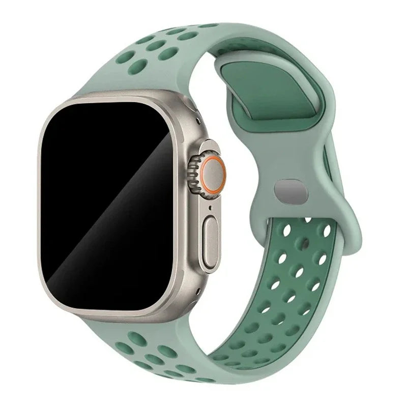 Original Sport Strap for Apple Watch Band 46mm 49mm 45mm 44mm 38 42mm Colored Particles Rubber Band IWatch Ultra 10 9 8 7 6 5 SE