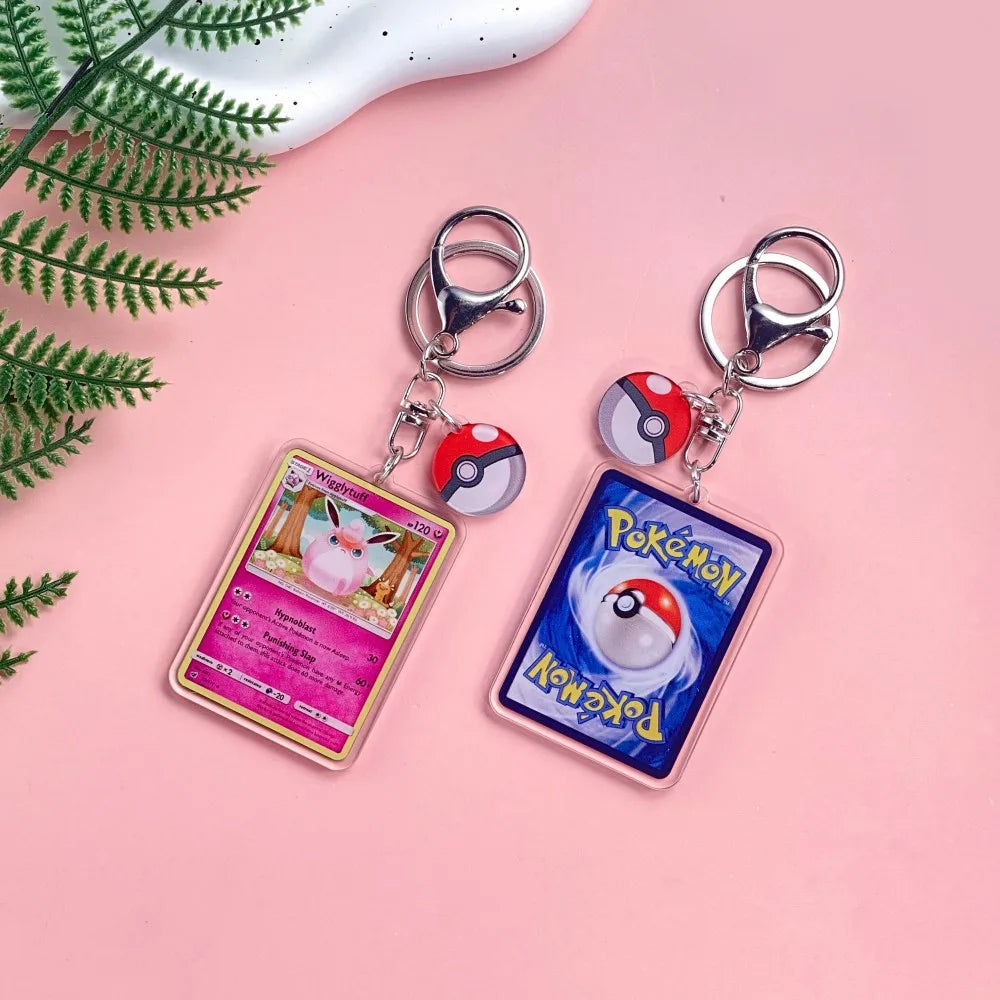 1/43Pcs Pokémon Pikachu Bulbasaur Gold Saint Acrylic Keychain Backpack Pendant Bag Charms Accessories Decoration Holiday Gifts