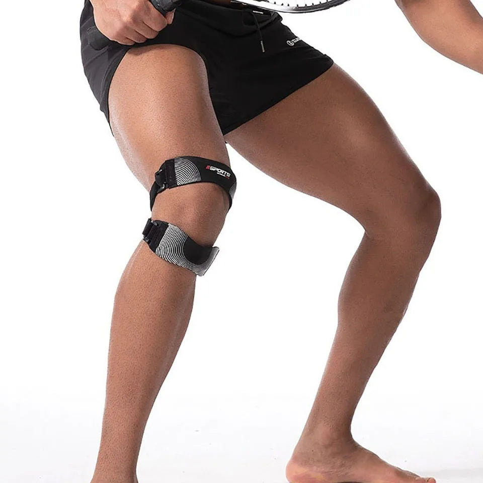 GTUBIKE 1PCS Patella Knee Brace for Meniscus Tear,Adjustable Compression Patellar Tendon Support Strap with Patella Pads