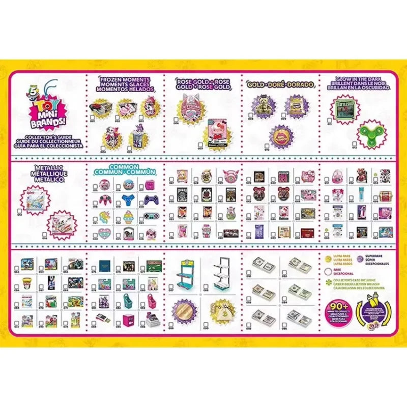 Disney 5 Surprise Capsule Toys Mini Brands Series 3 Mystery Blind Box Fashion Surprise Ball Cartoon Figures Collectible Toys
