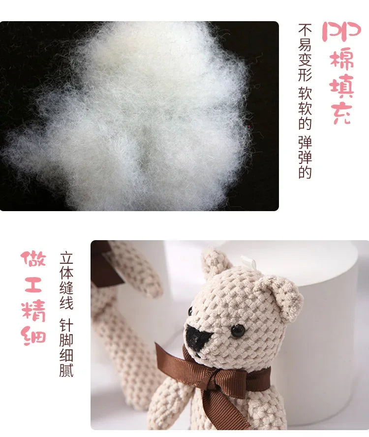 16cm Soft Stuffed Pineapple Bear Plush Toys Mini Teddy Bear Dolls Toy Small Gift for Party Wedding Keychain Bag Pendant Toy Gift