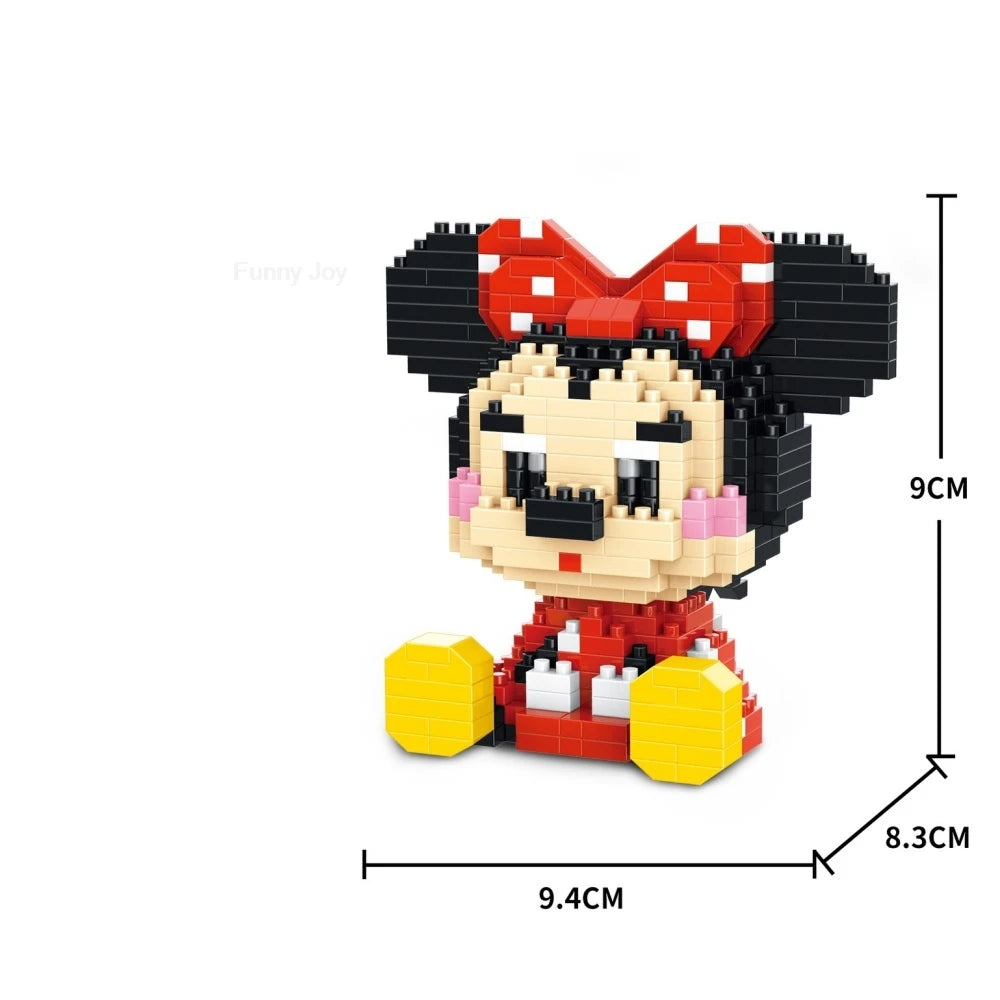 Cartoon Anime Hello Kitty Blocks Kuromi My Melody Cinnamoroll Mouse Building Blocks Doll Toy Kids Birthday Gift