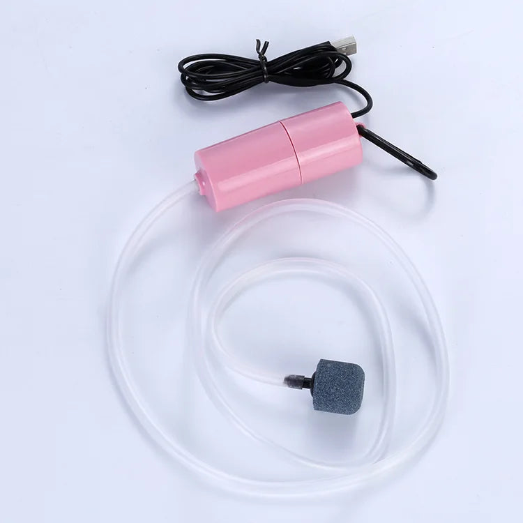 Mini Oxygen Pump USB Portable Fish Tank Fish Farming Aquarium Supplies Small Oxygen Pump Ultra Quiet Fishing Aerator