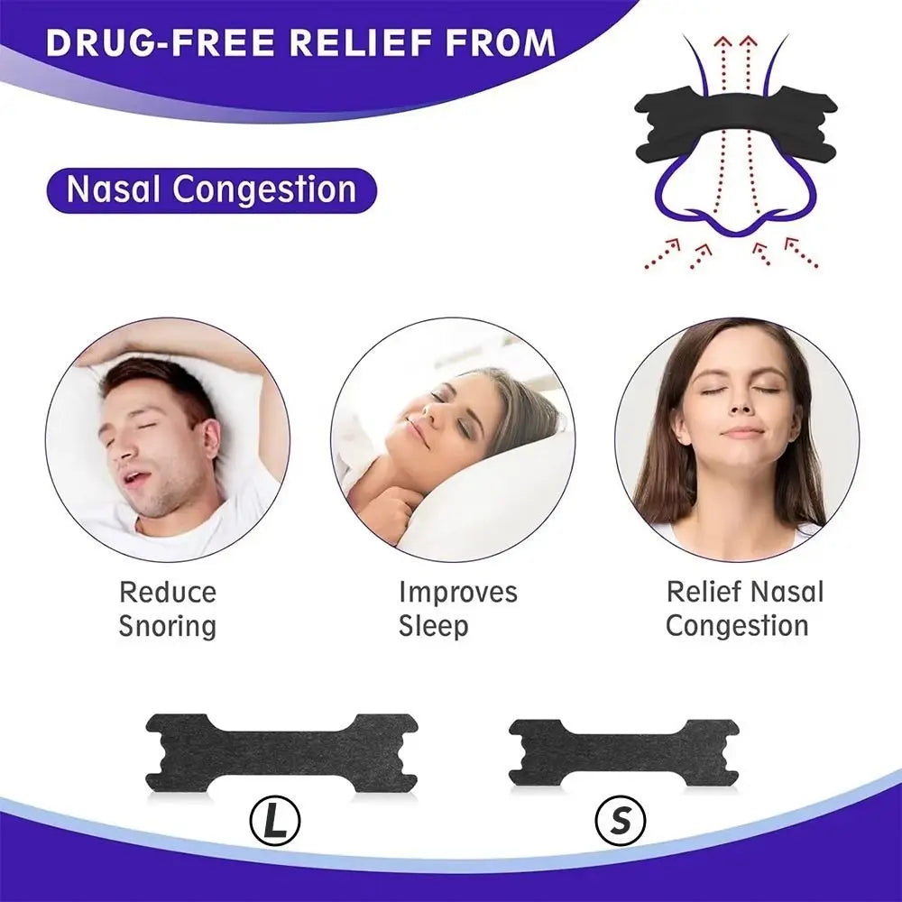 30Pcs New Hypoallergenic Nose Strips Breathable Nasal Congestion Breath Nasal Strips Non-Invasive Relief Strips Better Breathing