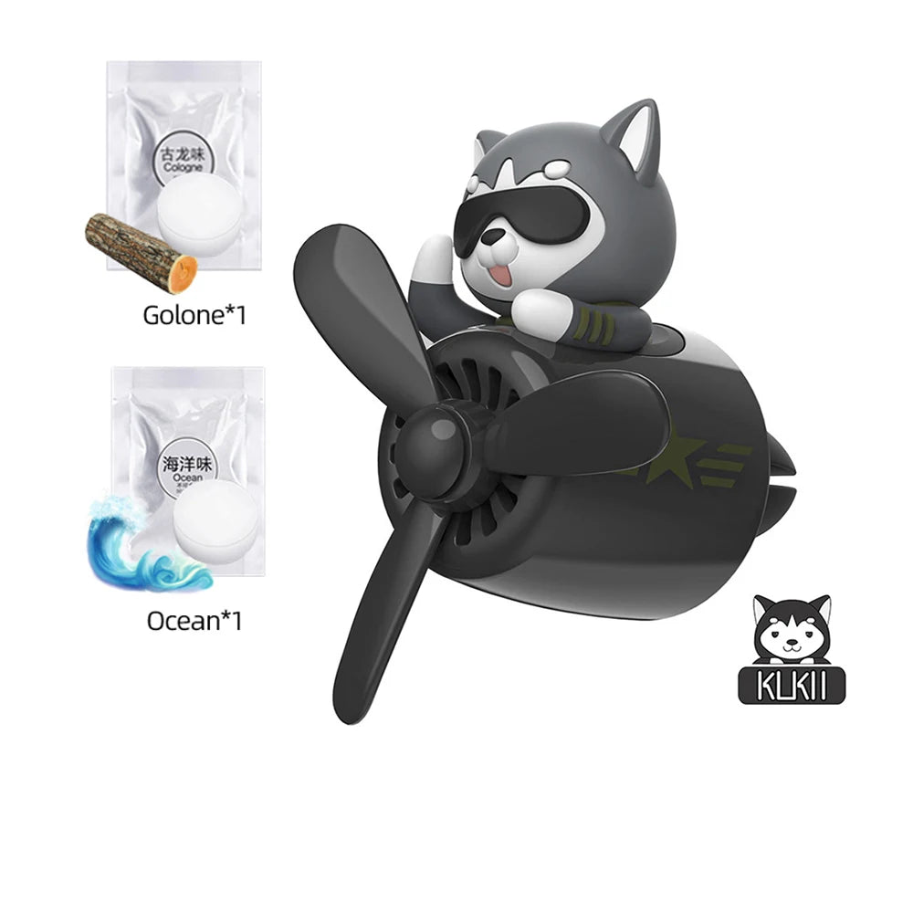 Cool Bear Pilot Car Air Freshener Rotating Propeller Air Outlet Perfume Fragrance Flavoring 자동차 공기 청정기 Accessories 방향제 차량용