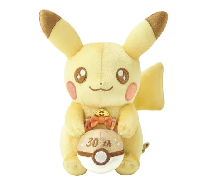 Genuine PokéMon Center PokéMon 30th Anniversary Original Pixel Style Plush Toy Stuffed Doll Anime Fans Collection Toy Gift