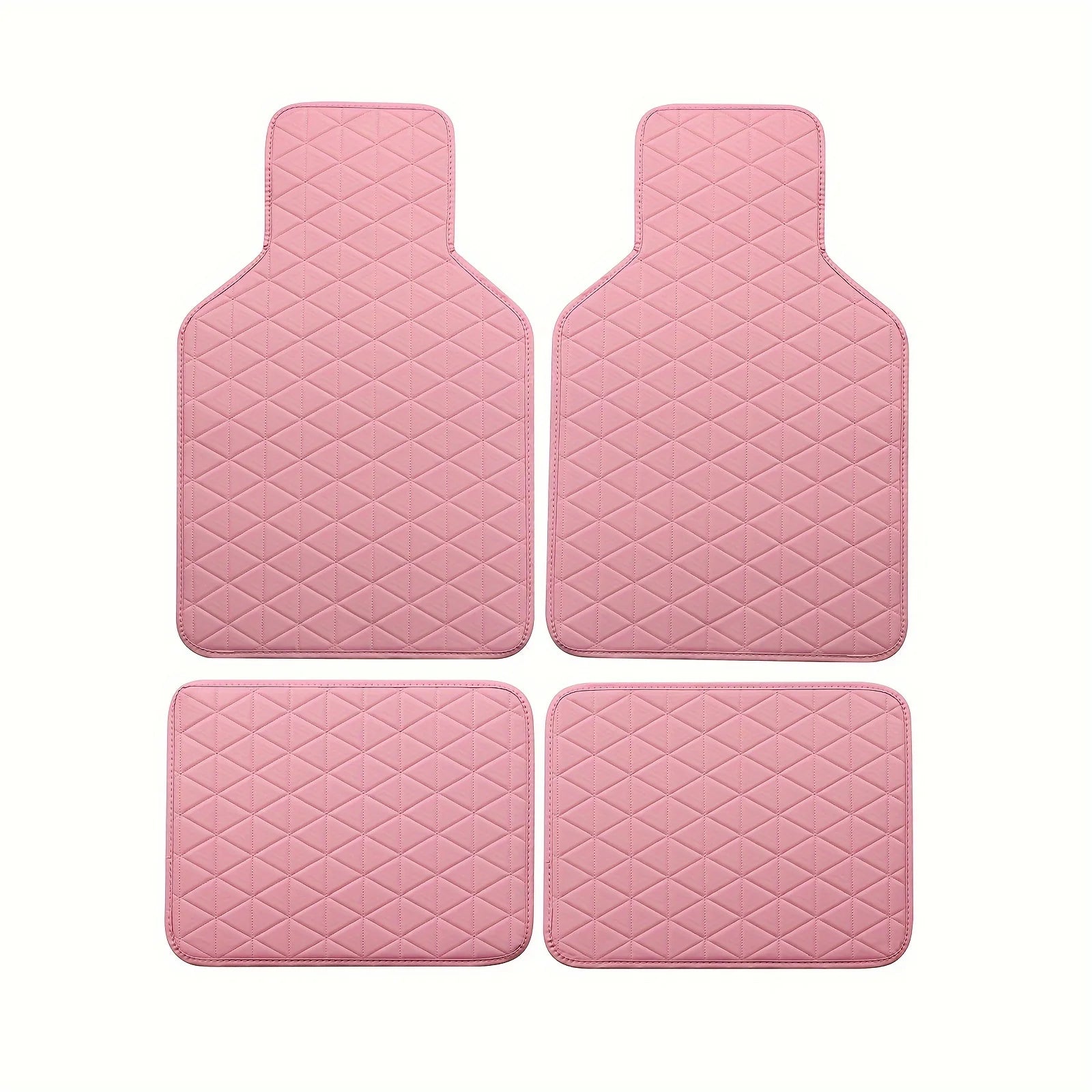 4-piece waterproof PU leather car floor mat - durable and fashionable, all-weather protection, easy to clean, enhances interior