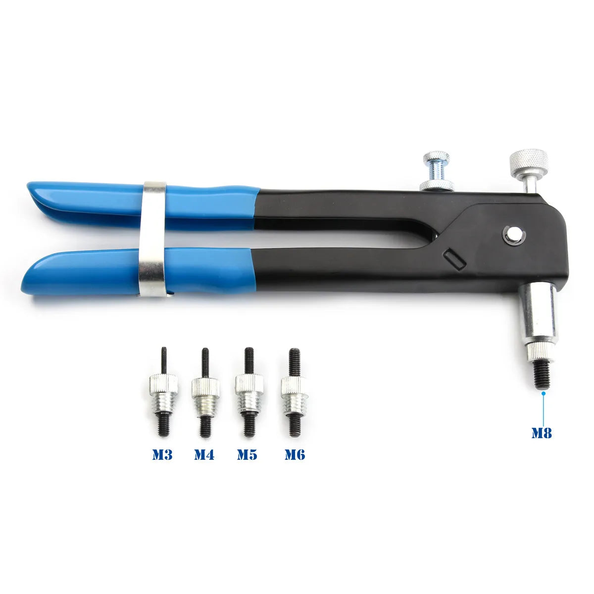 Threaded Rivet Nut Kit Mixed Aluminum Alloy Rivet Nut Gun Set M3 M4 M5 M6 M8