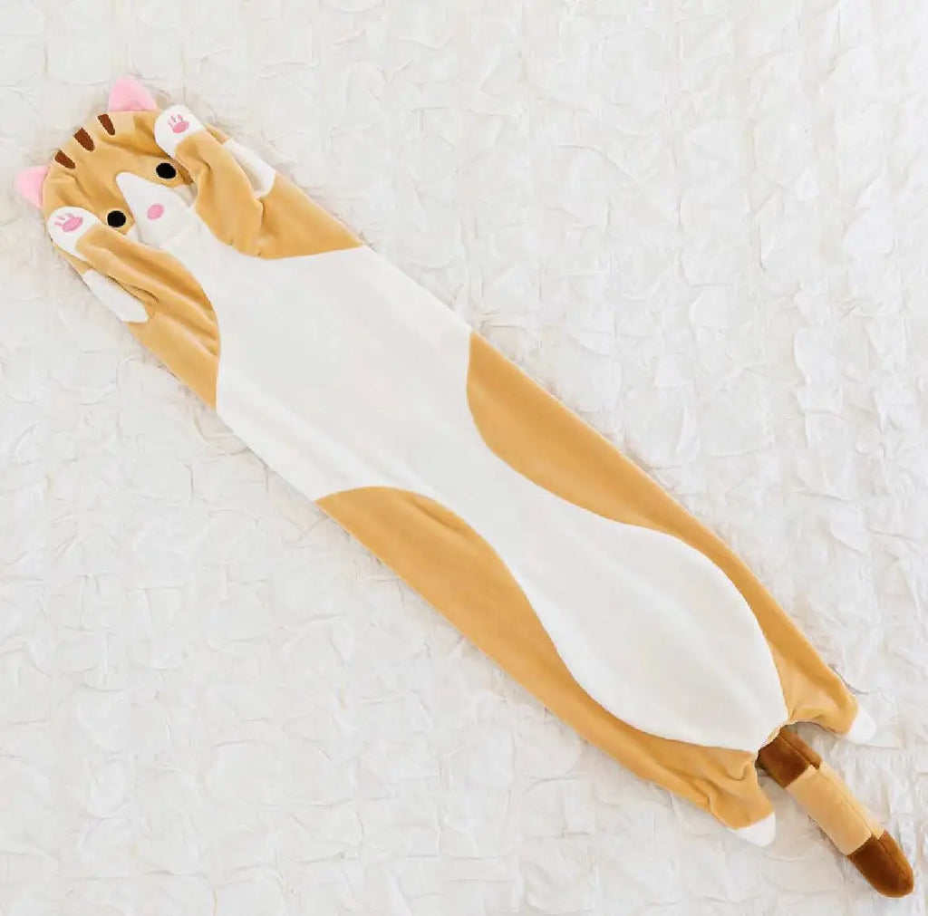 50/70/90/110/130cm Funny Cute Soft Long Cat Plush Toys Pause Office Nap Pillow Bed Sleep Home Decor Doll for Kids Girl Gift