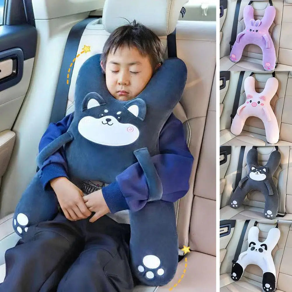1PCS Cute Car Neck Pillow Safety Sleep Prevent Leaning Head Back Car Sleeping Neck Head Support Comfort Travel Pillow