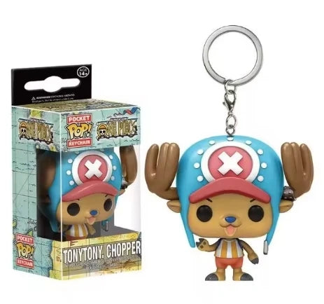 Funko POP Pocket Keychain One Piece Roronoa Zoro Yamato Chopper Vinyl Dolls Action Figure Model Toys Birthday Carvinal Gifts