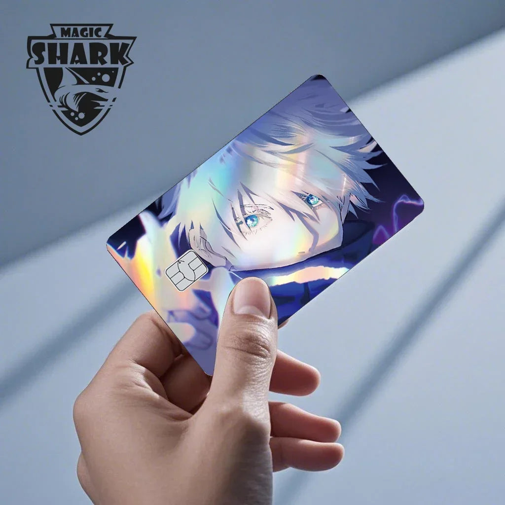 Magic Shark Mcloving Spider Anime Shinny Laser Holographic Matte Skin Film Sticker for Debit Bank Credit Card
