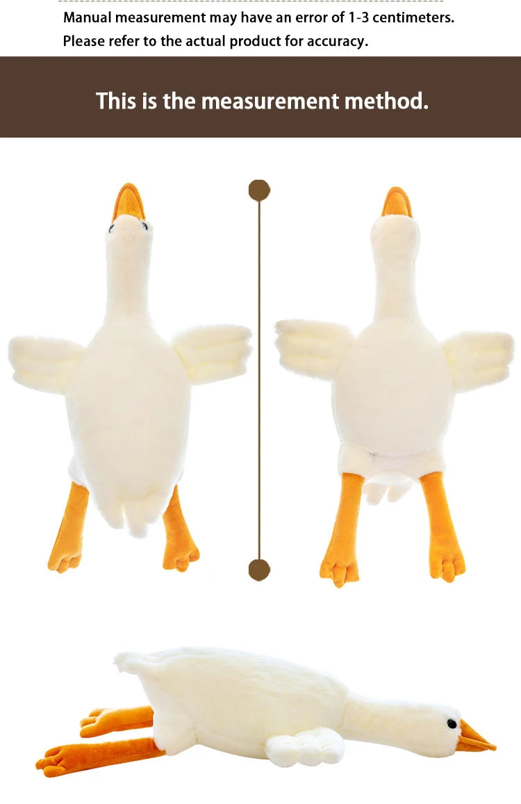 130/160/190cm Large White Goose Fur-Retriever Soft Toy Children's Girls' Gift Cute Doll Sleeping Pillow Large-sized Doll