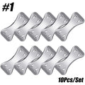 10/20/30Pcs Replacement Elastic Bandage Wrap Stretch Metal Clips Fixation Clamps Hooks First Aid Kit for Sport White/Coffee