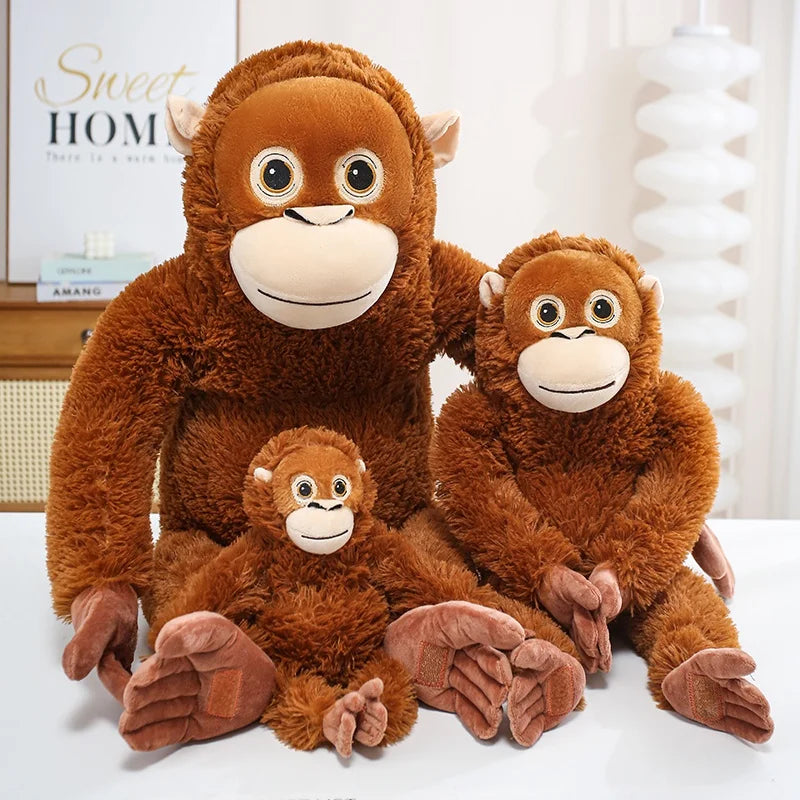 30-90CM Cartoon Gorilla Plush Toy Chimpanzees Punch Monkey Soft Stuffed Doll Decor Girls Birthday Gift Orangutan Plushies Dolls