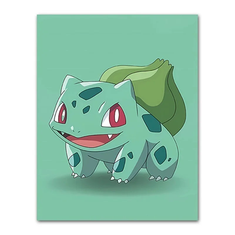 Cartoon Anime Poster Pokemon Pokémon Pikachu Watercolor Art Kids Room Decoration Wall Hanging Painting Kids Gift