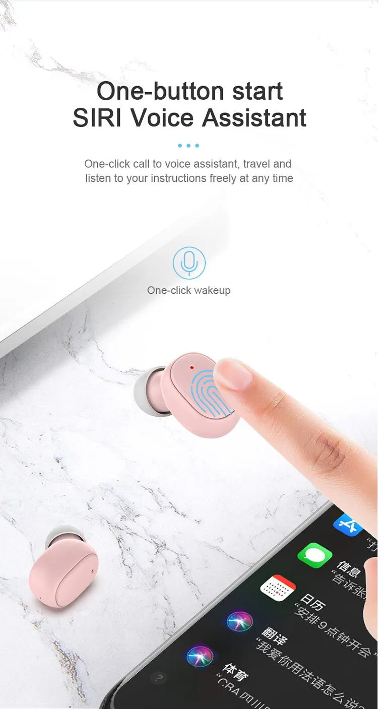 10Pcs Wholesale A6S TWS Wireless Headphones Bluetooth Earphone 5.0 Stereo Headset Earbuds with Microphone for ISO Android