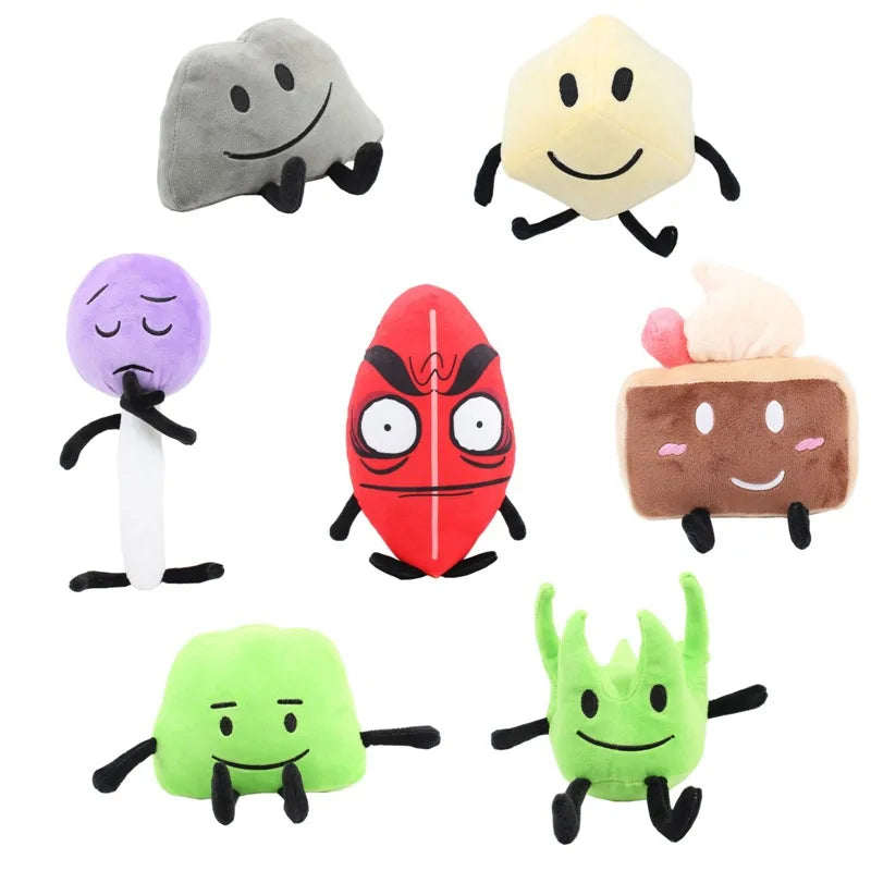 New Arrival BFDI Battle For Dream Island Plush Toy 70 Stuffed Doll Soft Animal X Number Blintz Block Marker Stapler French Fries