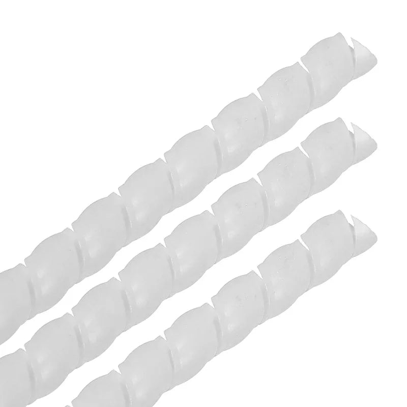 2M Long 8/10/12mm Cable Protection Sleeving Spiral Wound Flexible Wire Organizer Insulation Sleeve Wire Winding Protector