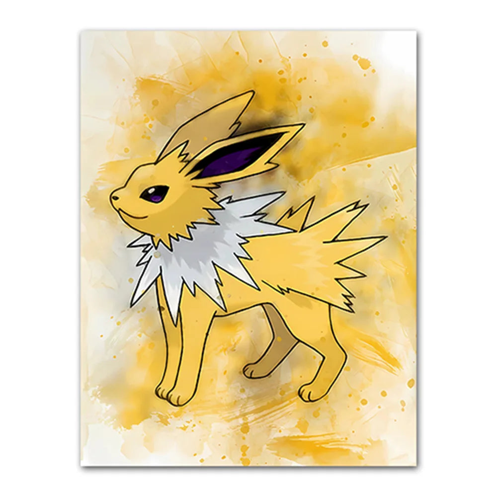 Anime Pokemon Canvas Painting Bulbasaur Charmander Squirtle Poster and Print Watercolor Wall Art Picture Home Decor Kids Gifts