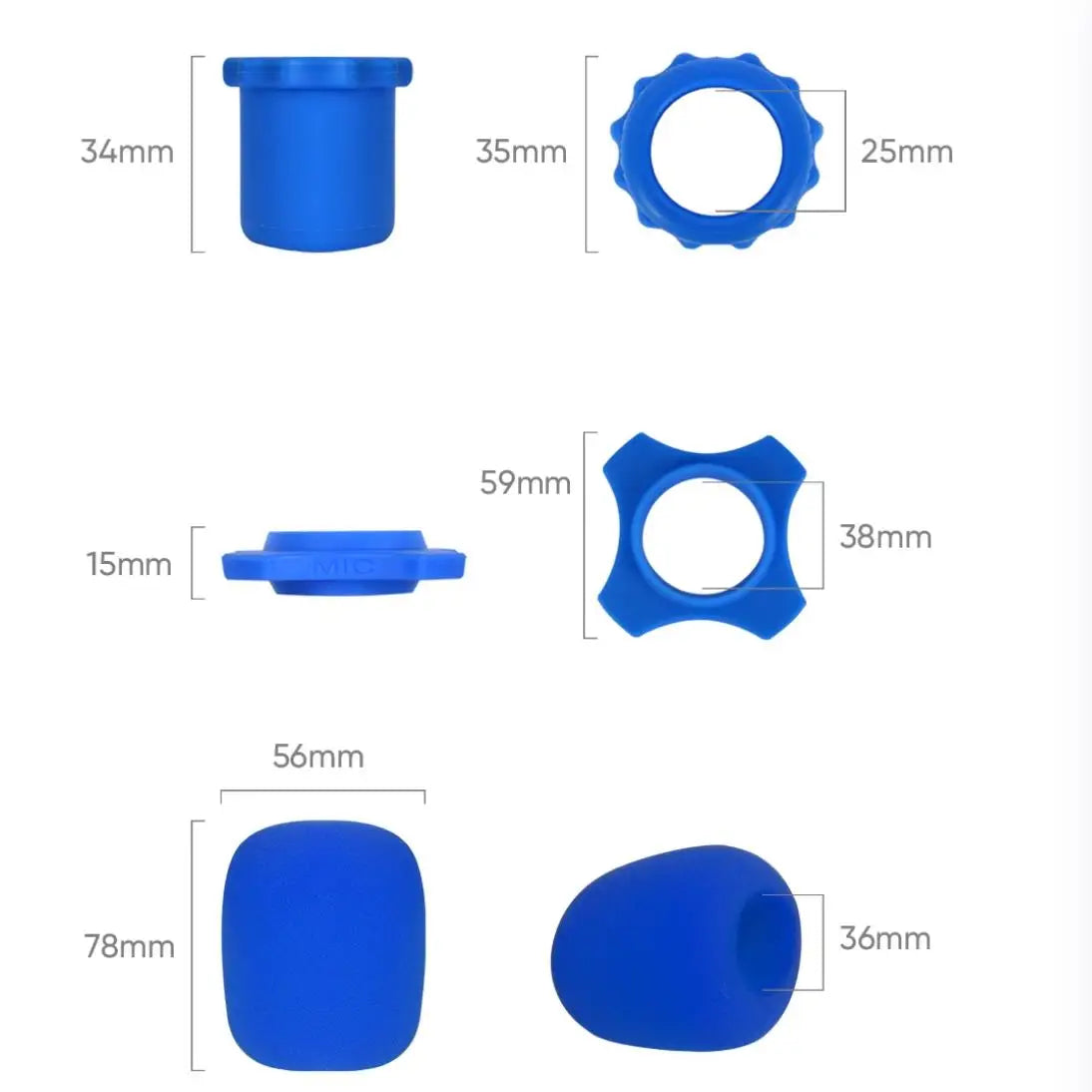 KTV Microphone Microphone Silicone Protective Cover Drop-proof Dustproof Sponge Cover